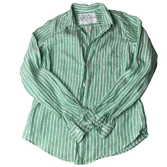 Frank & Eileen 100% Italian Linen Womens Eileen Button Up Size Small - Picture 1 of 11